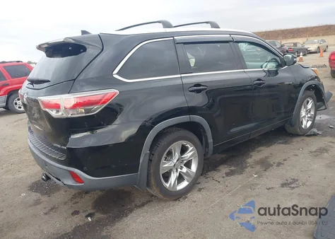 2014 Toyota Highlander Limited V6 z USA, uszkodzony, nr VIN 5TDDKRFH5ES063936